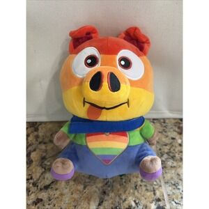 Wizard101 RETIRED Makeship Plush Pride Stuffed Animal Rainbow Piggle Limited NEW